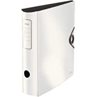 LEITZ 10471001 - Archivador de palanca polyfoam 180º lomo curvado cierre con goma Active Solid DIN A4 82 mm. color…